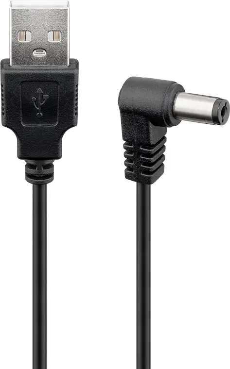 Kabl, USB na DC 5 V/1 A, 1 m, crni, bakarni provodnik — šifra 24534 | Kelco