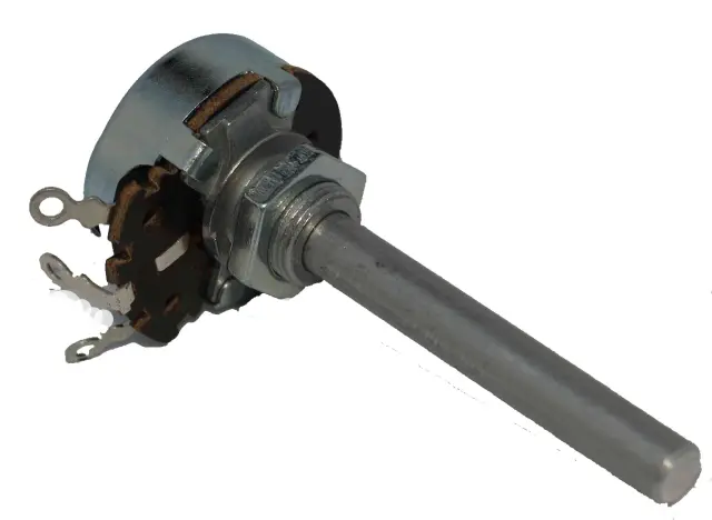 Potenciometar, žičani, 5W LIN, 6mm osovina, 100Ω — šifra 6978 | Kelco