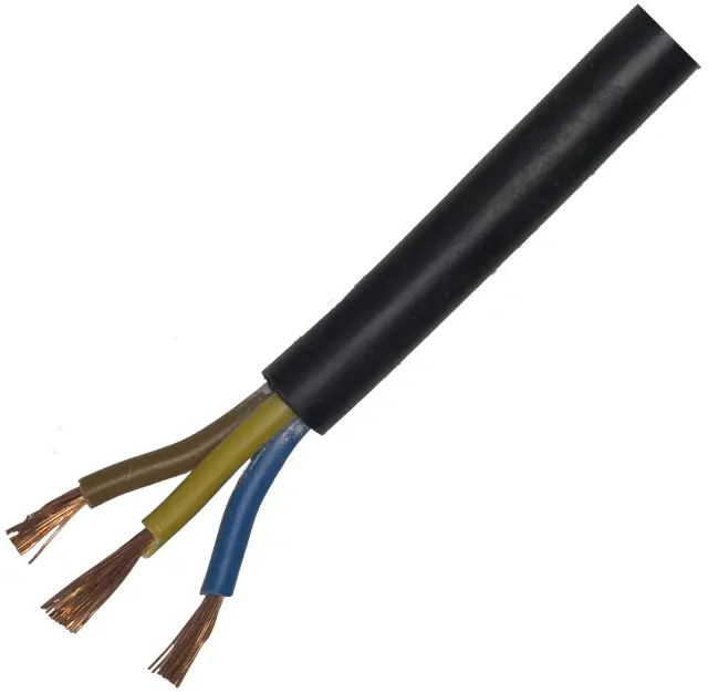 Kabl, mrežni, PVC, 3x1.50mm², crni — šifra 9229 | Kelco